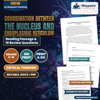 Coordination Between the Nucleus and Endoplasmic Reticulum Reading Worksheet cover