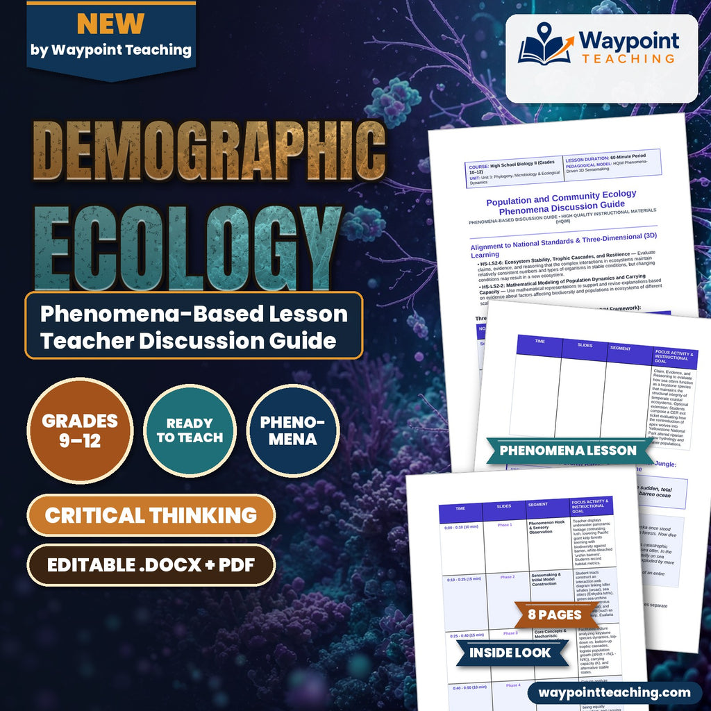 Demographic Ecology Phenomena-Based Lesson: The Vanishing Underwater Jungle: Sea Otters and the Urchin Barren Catastrophe Teacher Discussion Guide cover