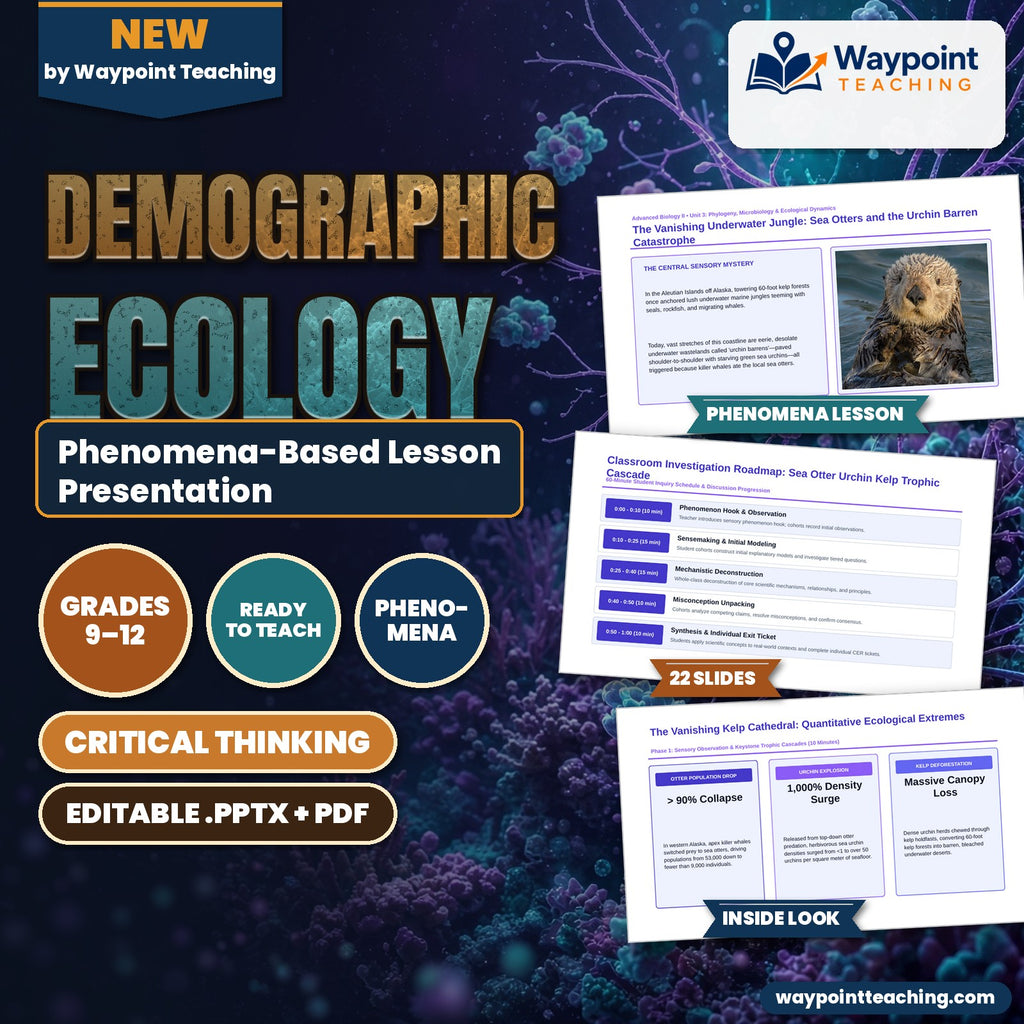 Demographic Ecology Phenomena-Based Lesson: The Vanishing Underwater Jungle: Sea Otters and the Urchin Barren Catastrophe Presentation cover