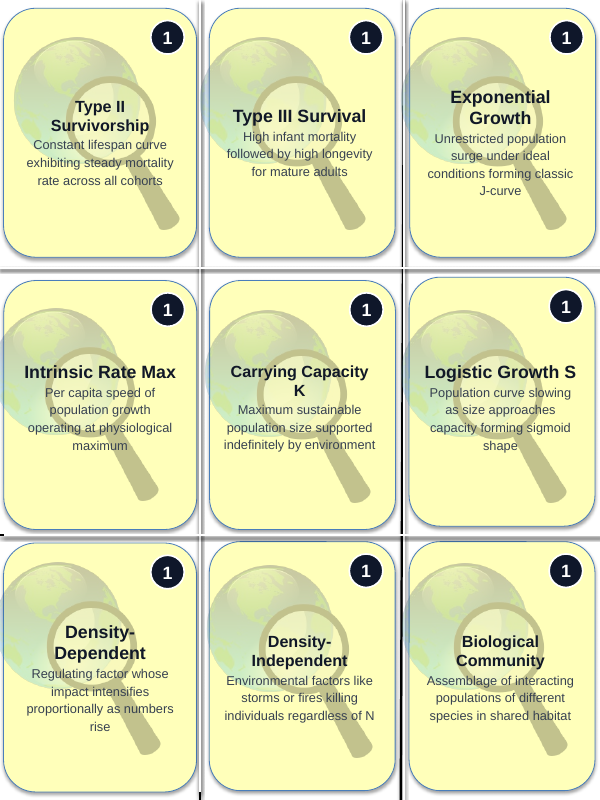 Demographic Ecology Trivia Board Game sample page