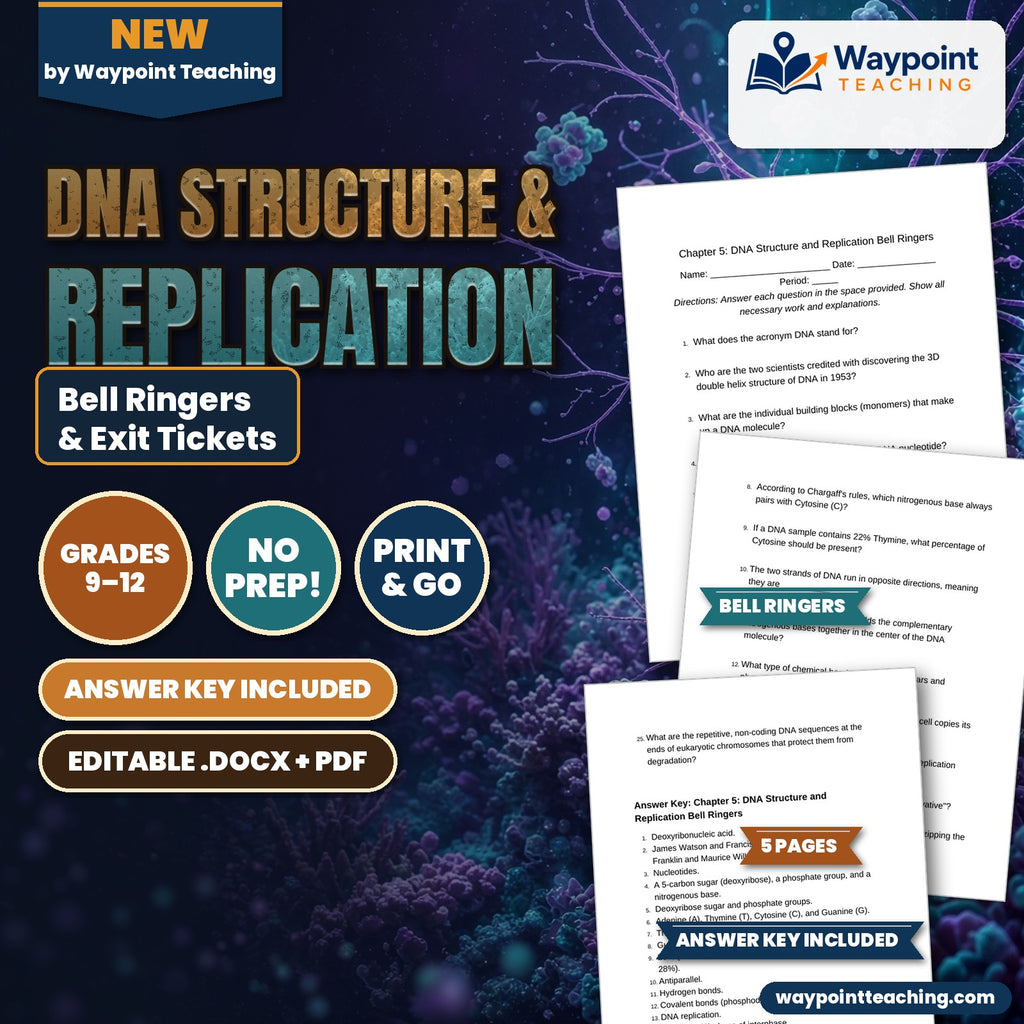 DNA Structure & Replication Bell Ringers & Exit Tickets cover