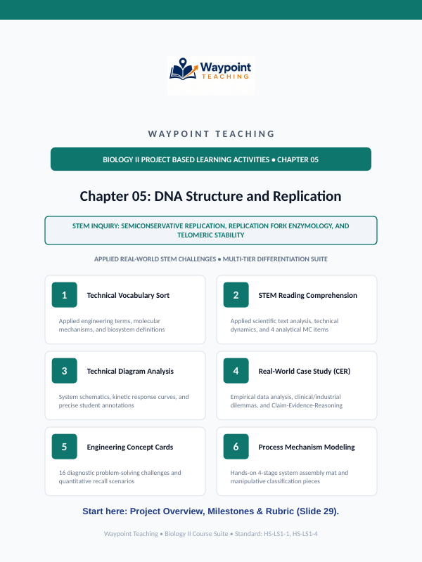 DNA Structure & Replication Project-Based Learning Activity sample page