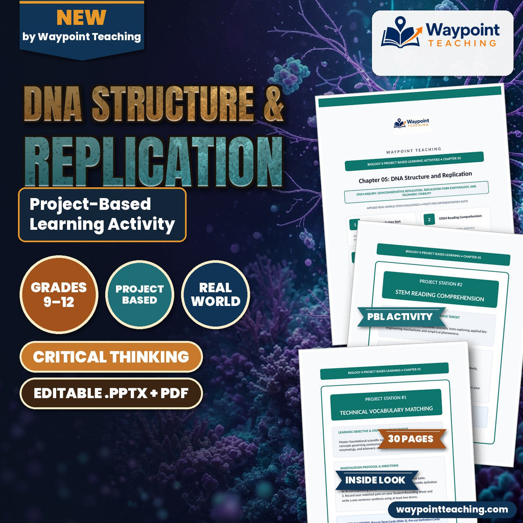 DNA Structure & Replication Project-Based Learning Activity cover