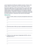 DNA Structure & Replication Spanish Reading Passage & Comprehension Questions sample page
