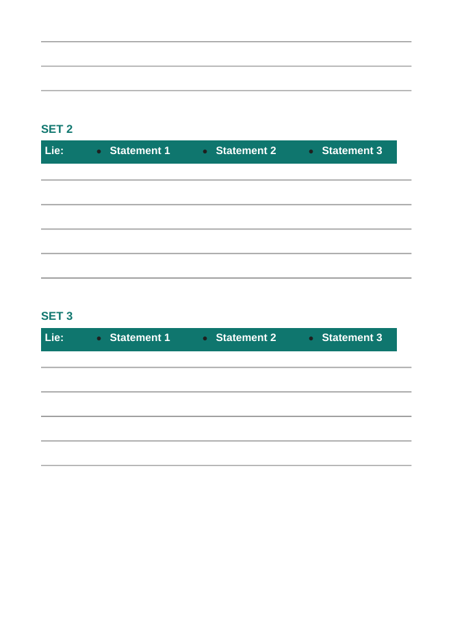 DNA Structure & Replication Truth or Lie Challenge sample page