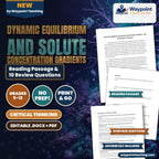 Dynamic Equilibrium and Solute Concentration Gradients Reading Worksheet cover