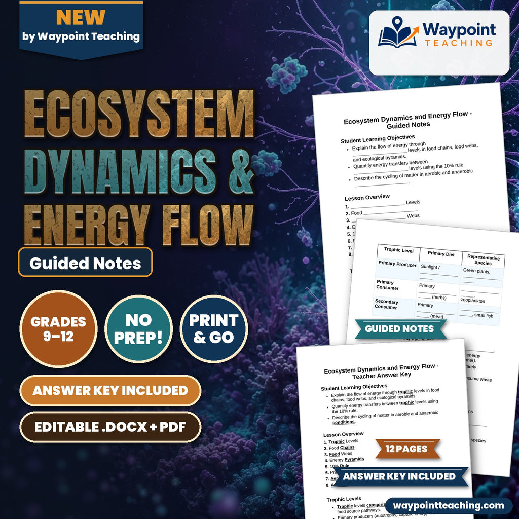 Ecosystem Dynamics & Energy Flow Guided Notes cover