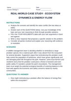 Ecosystem Dynamics & Energy Flow Real-World Case Study sample page