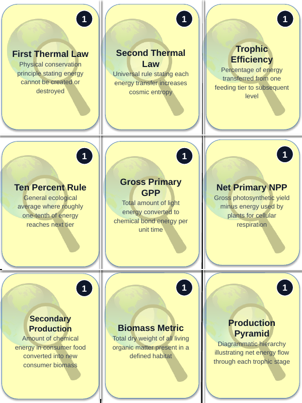 Ecosystem Dynamics & Energy Flow Trivia Board Game sample page
