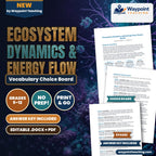 Ecosystem Dynamics & Energy Flow Vocabulary Choice Board cover