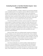 Evaluating Somatic vs. Germline Mutation Impacts Reading Worksheet sample page