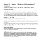 Evidence & Mechanisms of Evolution Model Response & Scoring Guide sample page