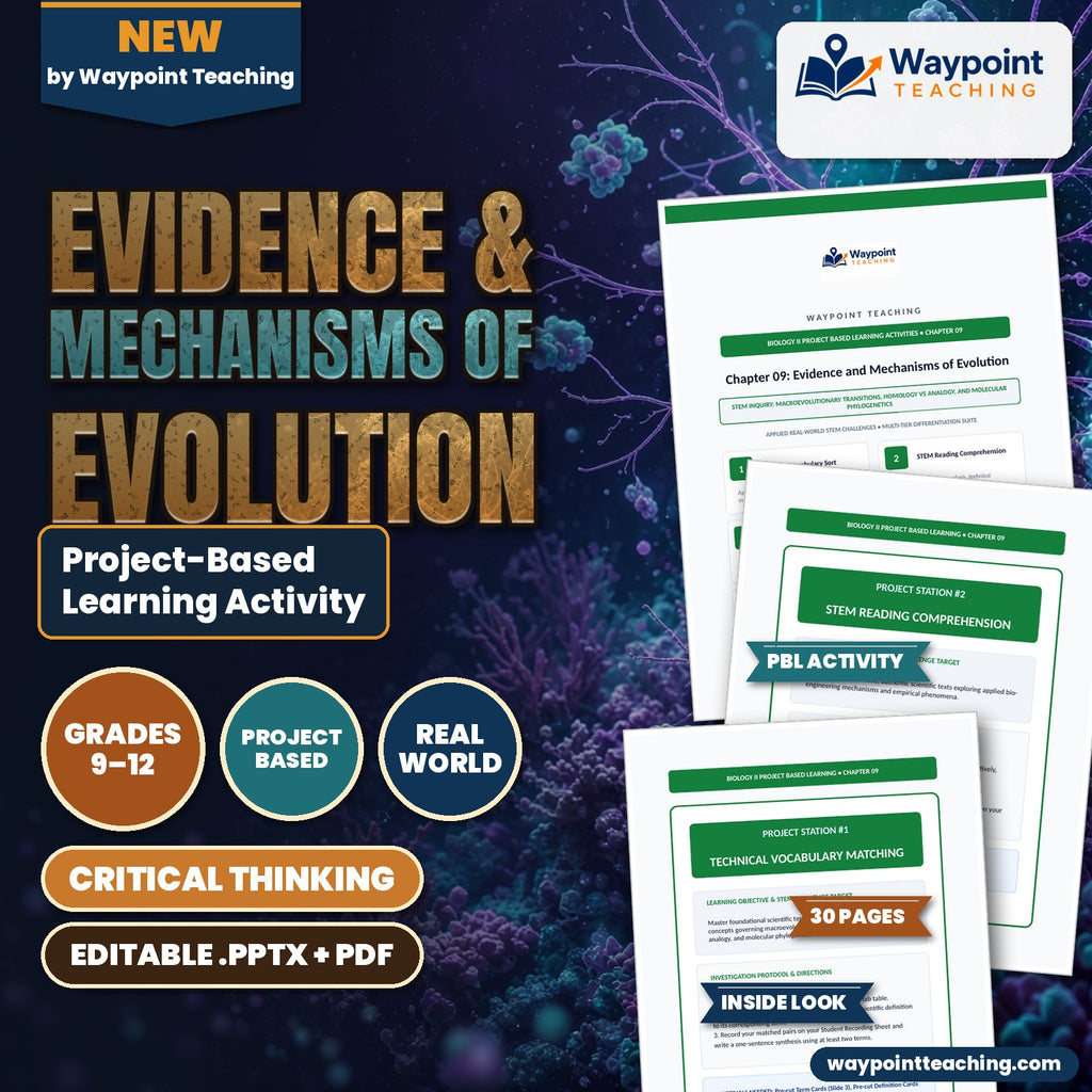 Evidence & Mechanisms of Evolution Project-Based Learning Activity cover