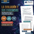 Evidence & Mechanisms of Evolution Spanish Reading Passage & Comprehension Questions cover