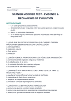 Evidence & Mechanisms of Evolution Spanish Unit Test sample page