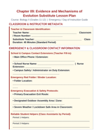 Evidence & Mechanisms of Evolution Substitute Lesson Plan sample page