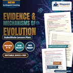 Evidence & Mechanisms of Evolution Substitute Lesson Plan cover