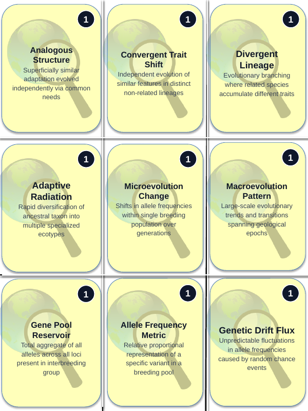 Evidence & Mechanisms of Evolution Trivia Board Game sample page