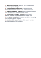 Evidence & Mechanisms of Evolution Vocabulary Words & Definitions sample page