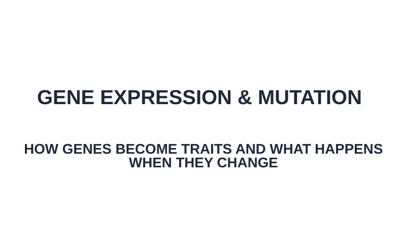 Gene Expression & Mutation Substitute Slideshow & Teacher Guide sample page