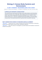 Human Body Systems & Homeostasis CER Task Cards sample page
