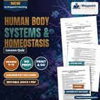 Human Body Systems & Homeostasis Lesson Quiz cover
