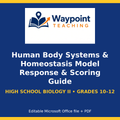 Human Body Systems & Homeostasis Model Response & Scoring Guide cover