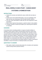 Human Body Systems & Homeostasis Real-World Case Study sample page
