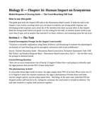 Human Impact on Ecosystems Model Response & Scoring Guide sample page
