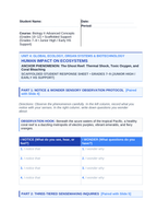Human Impact on Ecosystems Scaffolded Phenomena-Based Lesson: The Ghost Reef: Thermal Shock, Toxic Oxygen, and Coral Bleaching Student Response Sheet sample page