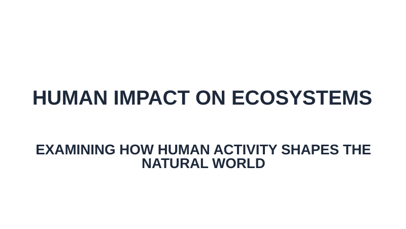 Human Impact on Ecosystems Substitute Slideshow & Teacher Guide sample page