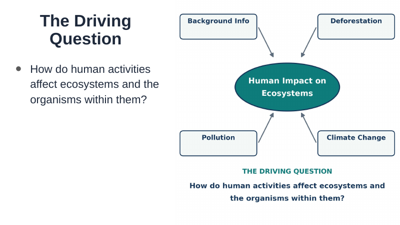 Human Impact on Ecosystems Substitute Slideshow & Teacher Guide sample page