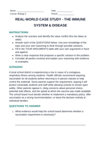 Immune System & Disease Real-World Case Study sample page