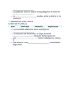 Immune System & Disease Spanish Guided Notes sample page