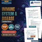 Immune System & Disease Spanish Guided Notes cover