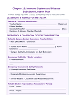 Immune System & Disease Substitute Lesson Plan sample page