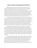 Isotope Tracing in Local Biogeochemical Pathways Reading Worksheet sample page