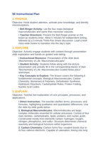 Macromolecules 5E Lesson Plan sample page