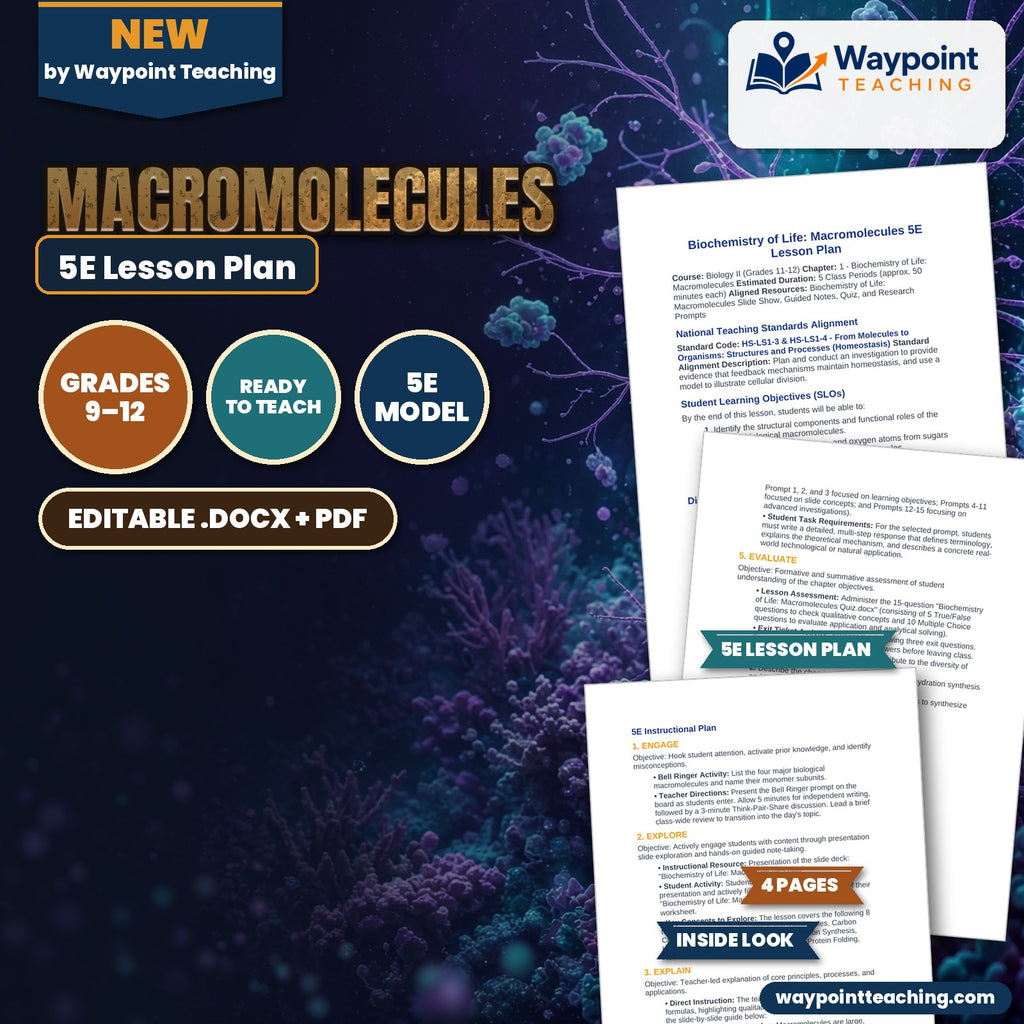 Macromolecules 5E Lesson Plan cover