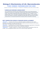 Macromolecules CER Task Cards sample page