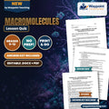 Macromolecules Lesson Quiz cover