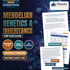 Mendelian Genetics & Inheritance CER Task Cards cover