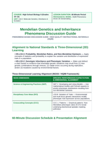 Mendelian Genetics & Inheritance Phenomena-Based Lesson: The Mystery of the Yellow Puppy: Two-Locus Epistasis in Labrador Retrievers Teacher Discussion Guide sample page