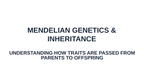 Mendelian Genetics & Inheritance Substitute Slideshow & Teacher Guide sample page