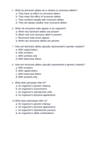 Mendelian Genetics & Inheritance Unit Test sample page