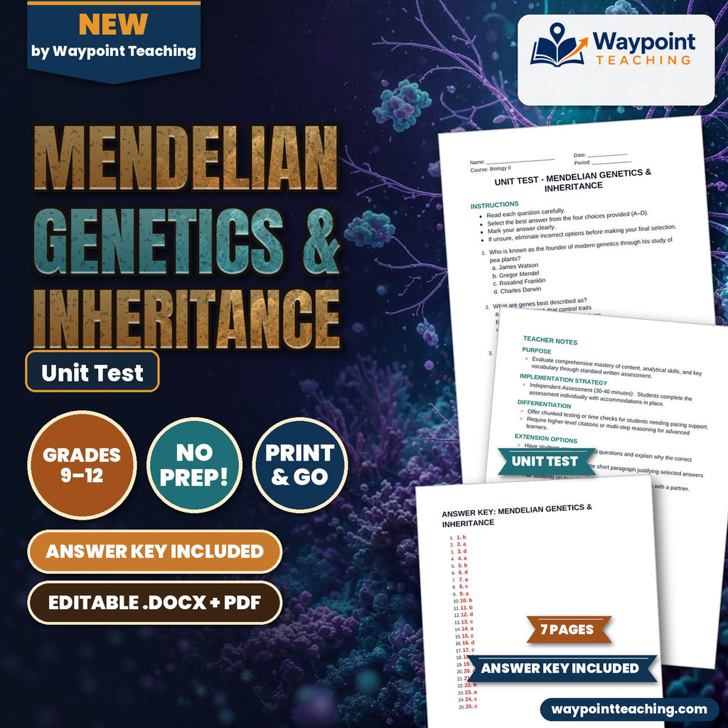 Mendelian Genetics & Inheritance Unit Test cover
