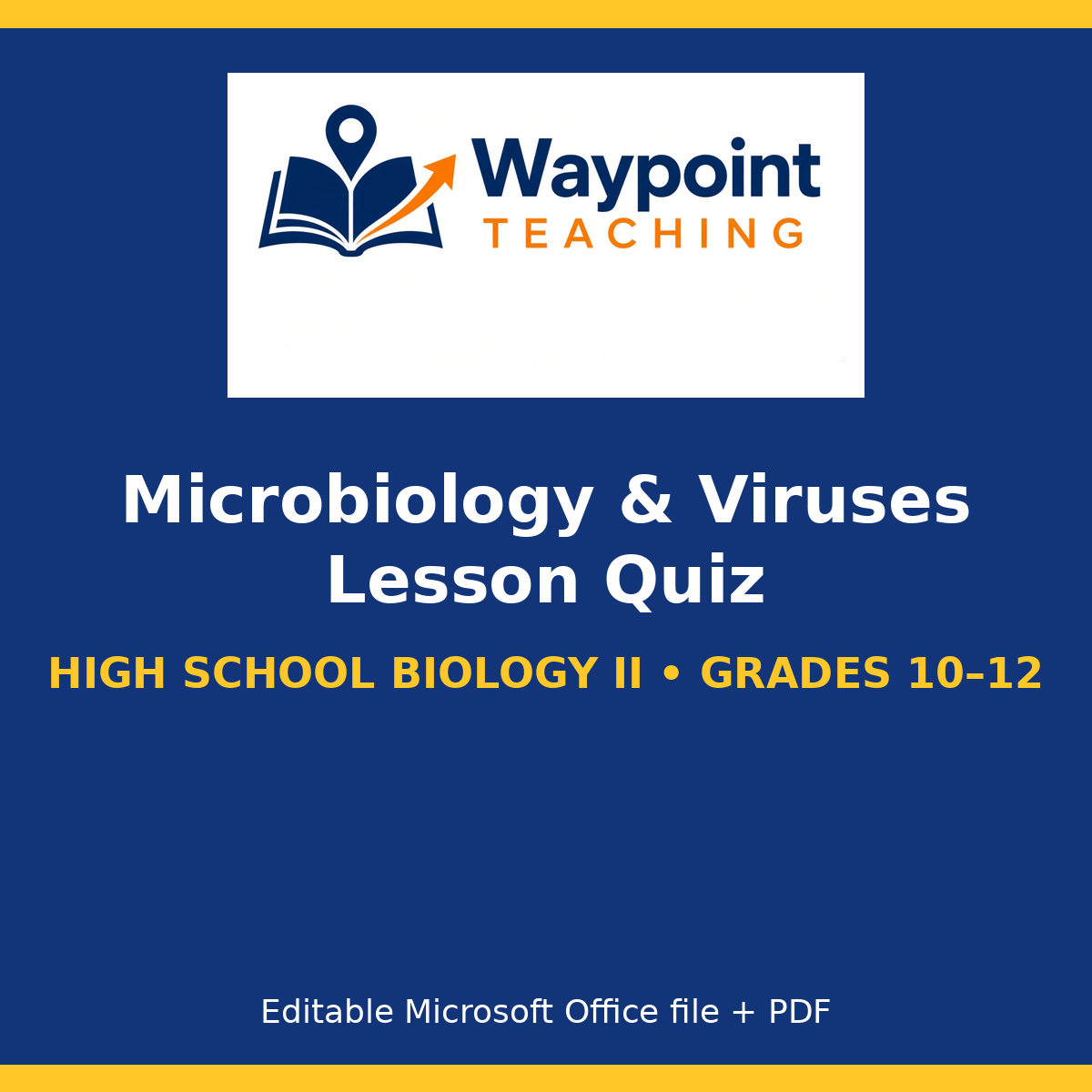 Microbiology & Viruses Lesson Quiz cover