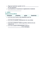 Microbiology & Viruses Spanish Guided Notes sample page