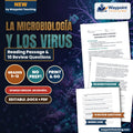 Microbiology & Viruses Spanish Reading Passage & Comprehension Questions cover