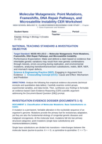 Molecular Mutagenesis: Point Mutations, Frameshifts, DNA Repair Pathways, and Microsatellite Instability CER Phenomena Worksheet sample page